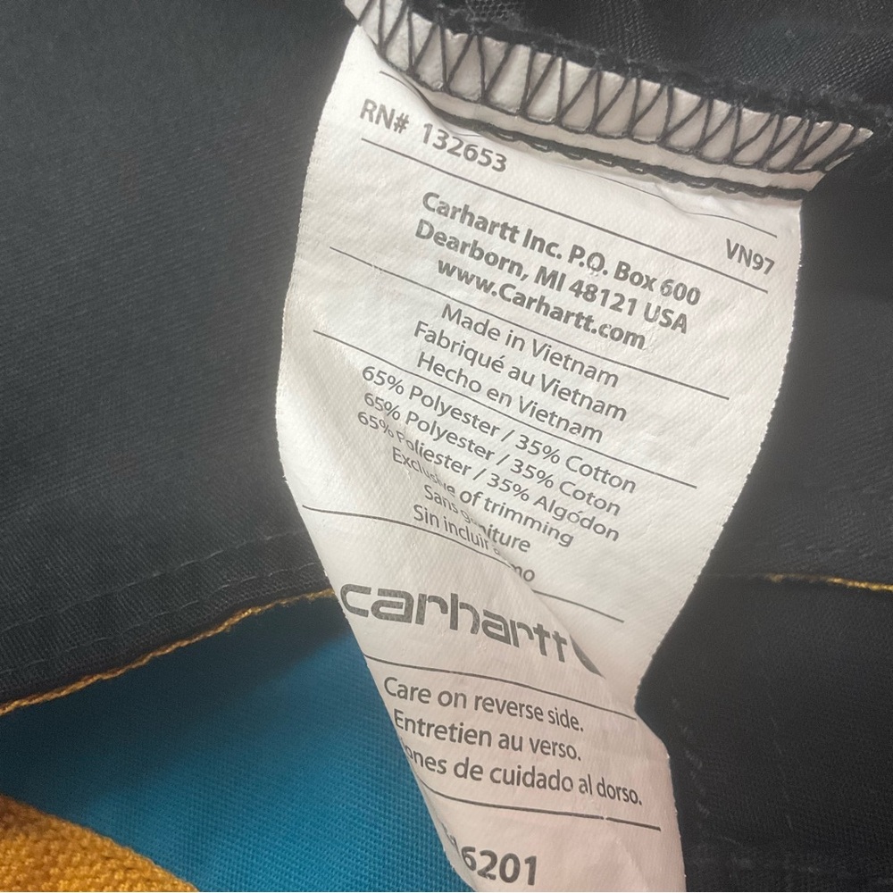CARHARTT FORCE sz Small Top Short Sleeves Double Pockets Sleeve Pocket Black - Picture 7 of 7